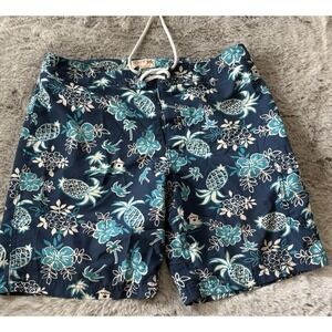 J. Crew bathing suit Size‎ 32 lined drawstring pineapple theme